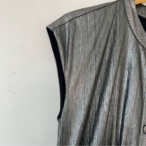 Rebecca Minkoff Silver Metallic Ollie Tiered Mini Dress - Picture 13 of 15